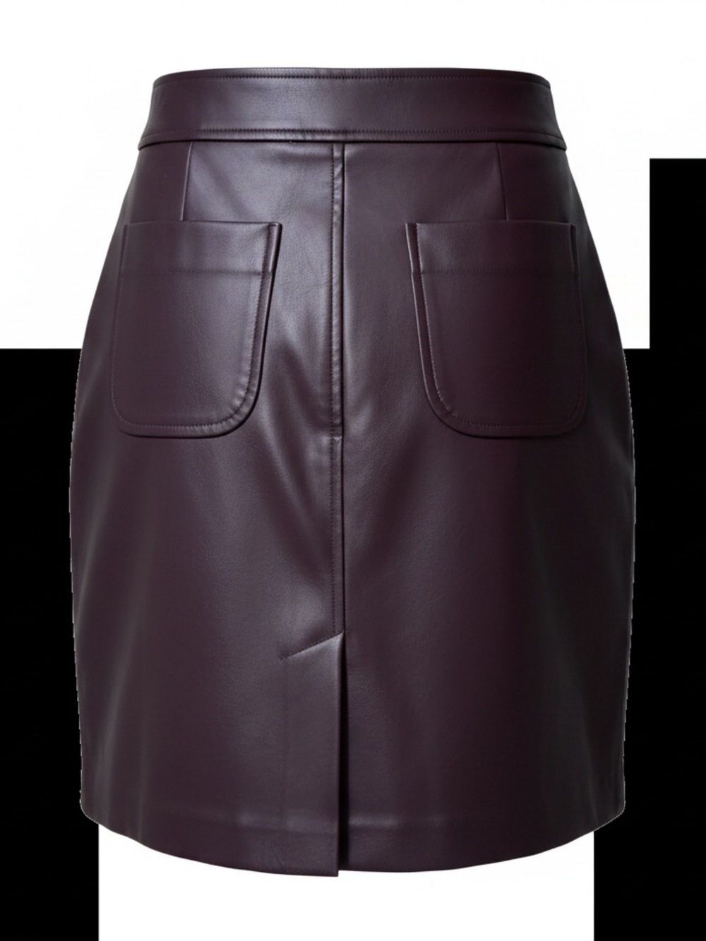 NWT Ann Taylor Petite Faux Leather Pocket A-Line Skirt